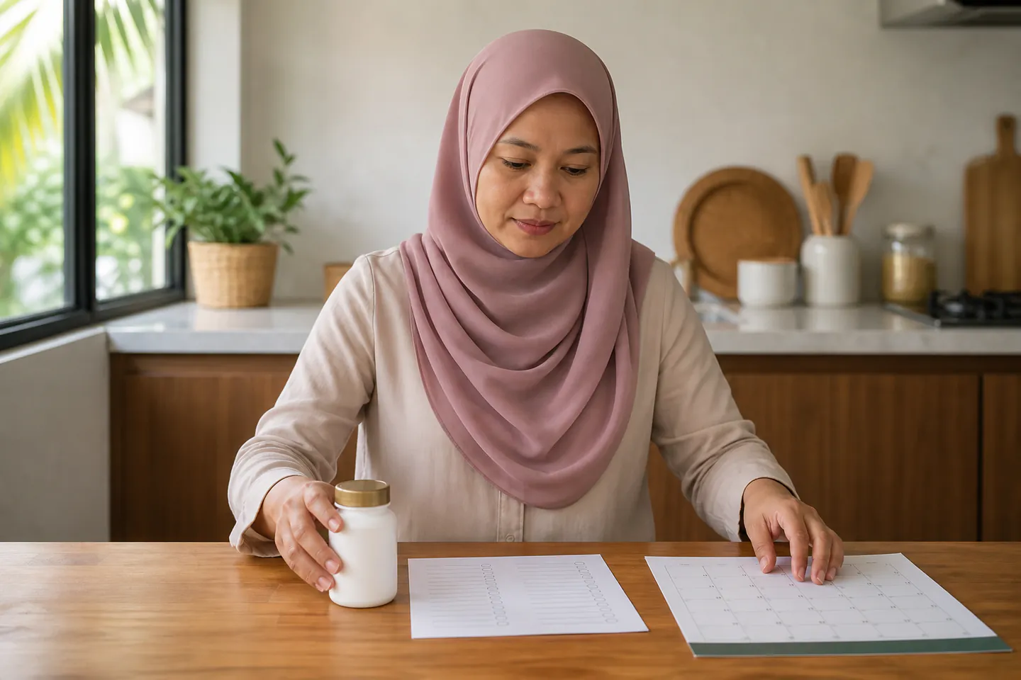 Wanita Melayu Malaysia menyediakan senarai semak suplemen untuk bulan pertama